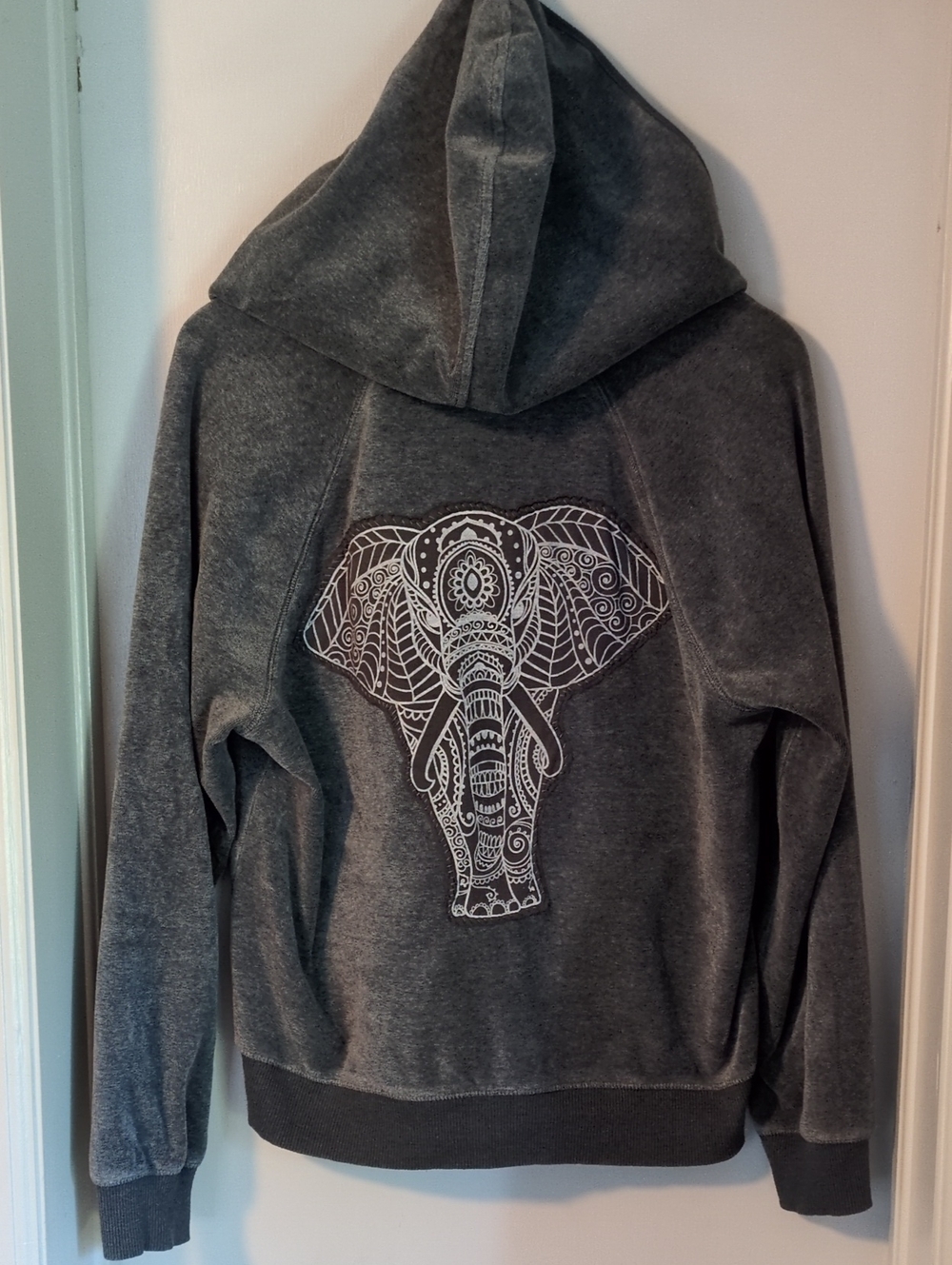 Silver Gray Elephant Hoodie